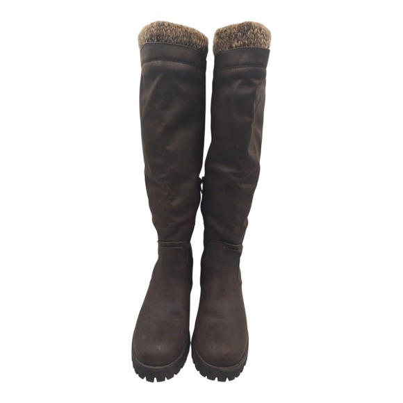 The Unbranded Brand Shoes - Brown Faux Suede‎ Women's Size 7 Above Calf Boots